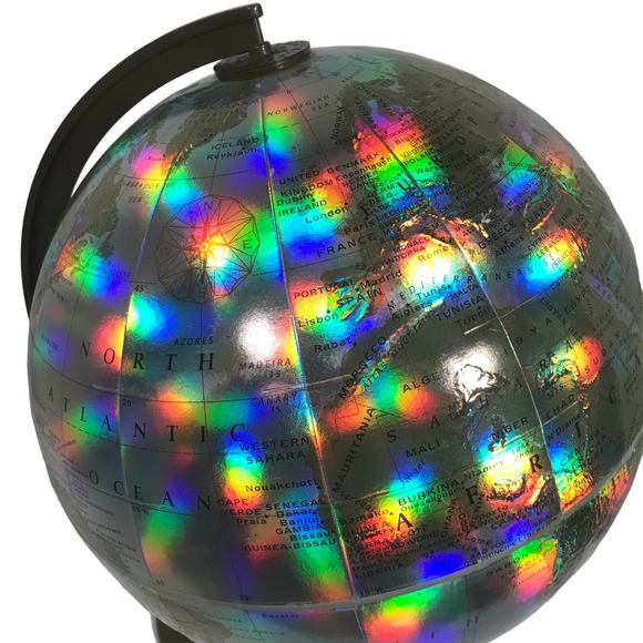 Vintage Replogle World Prism Series 12 Inch Diameter Raised Geography Globe - Picture 9 of 16